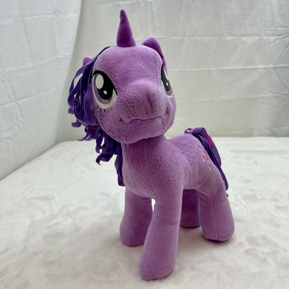 My Little Pony Twilight Sparkle 12" Plush Stuffed Toy Purple Pink Ribbon - Picture 7 of 11